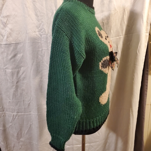 Vintage Evian II Chunky Hand Knit Teddy Bear in Bow Tie Women's S - Picture 3 of 6
